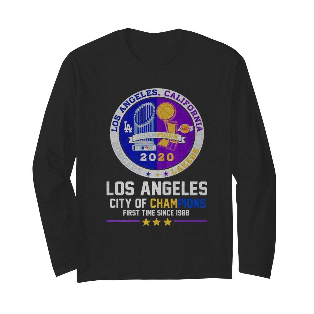 Los Angeles City of Champions first time since 1988  Long Sleeved T-shirt 