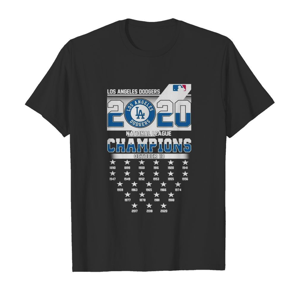 Los Angeles Dodgers 2020 Nation League Champions October 18 shirt