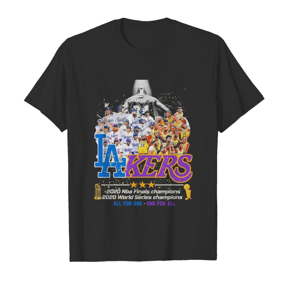 Los Angeles Dodgers And Lakers All Team 2020 NBA Finals Champions shirt