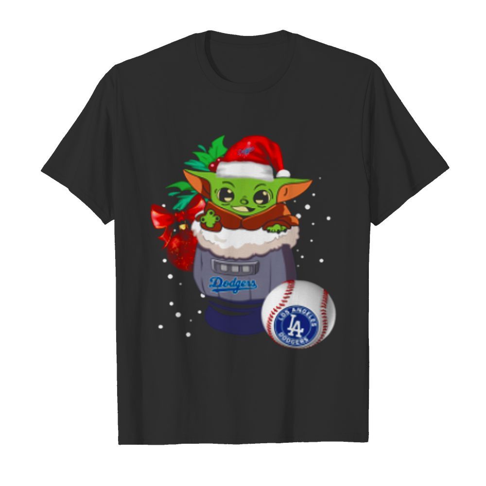 Los Angeles Dodgers Christmas Baby Yoda Star Wars Funny Happy MLB shirt