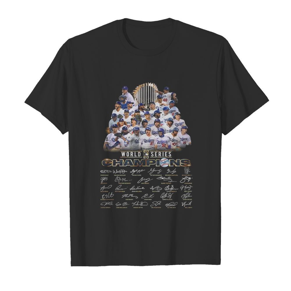 Los Angeles Dodgers World Series 2020 Champions Signatures shirt