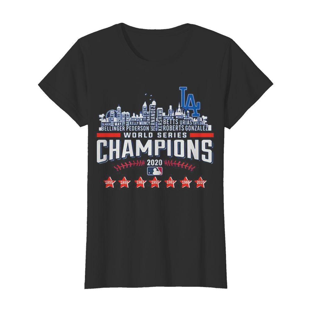 Los Angeles Dodgers World Series Champions 2020 Baseball MLB  Classic Women's T-shirt