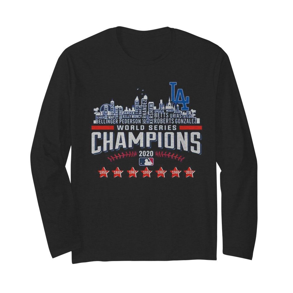 Los Angeles Dodgers World Series Champions 2020 Baseball MLB  Long Sleeved T-shirt 