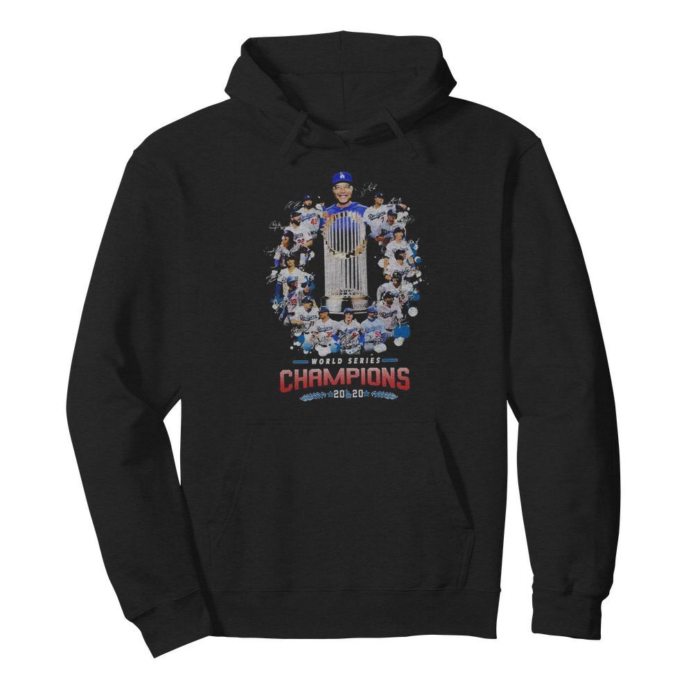 Los Angeles Dodgers world series Champions 2020 signatures  Unisex Hoodie