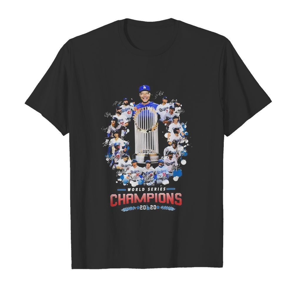 Los Angeles Dodgers world series Champions 2020 signatures  Classic Men's T-shirt