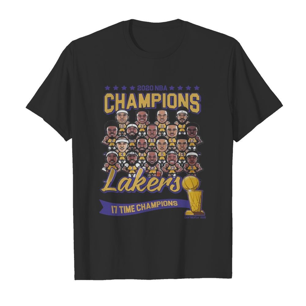 Los Angeles Lakers 2020 NBA Champions Los Angeles Lakers 17 Time Champions shirt