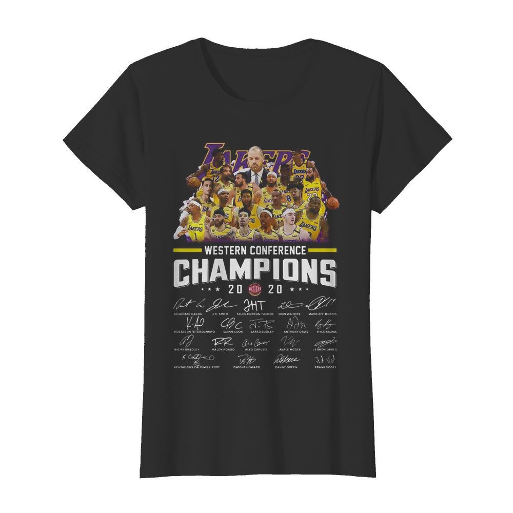 Los Angeles Lakers Western Conference 2020 Signature  Classic Women's T-shirt