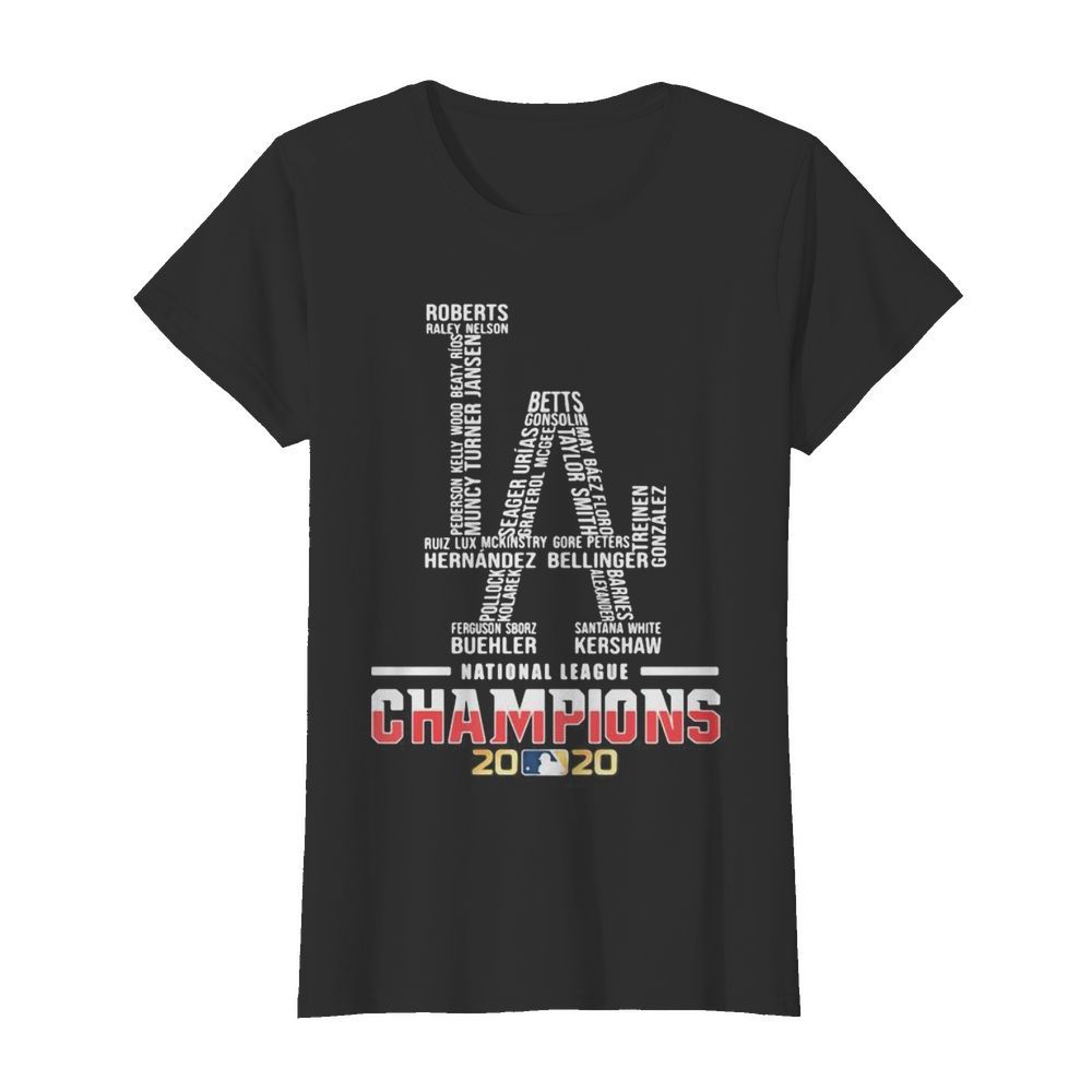 Los angeles dodgers logo national league champions 2020  Classic Women's T-shirt