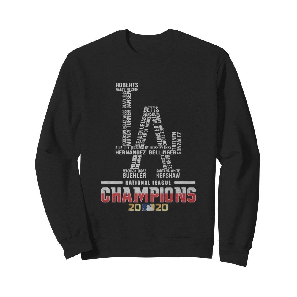 Los angeles dodgers logo national league champions 2020  Unisex Sweatshirt