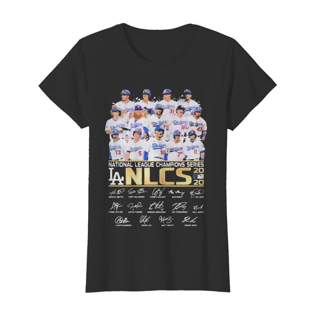 Los angeles dodgers national league champions series nlcs signatures  Classic Women's T-shirt