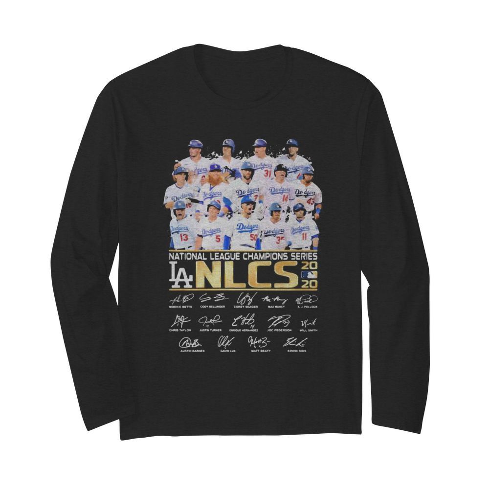 Los angeles dodgers national league champions series nlcs signatures  Long Sleeved T-shirt 