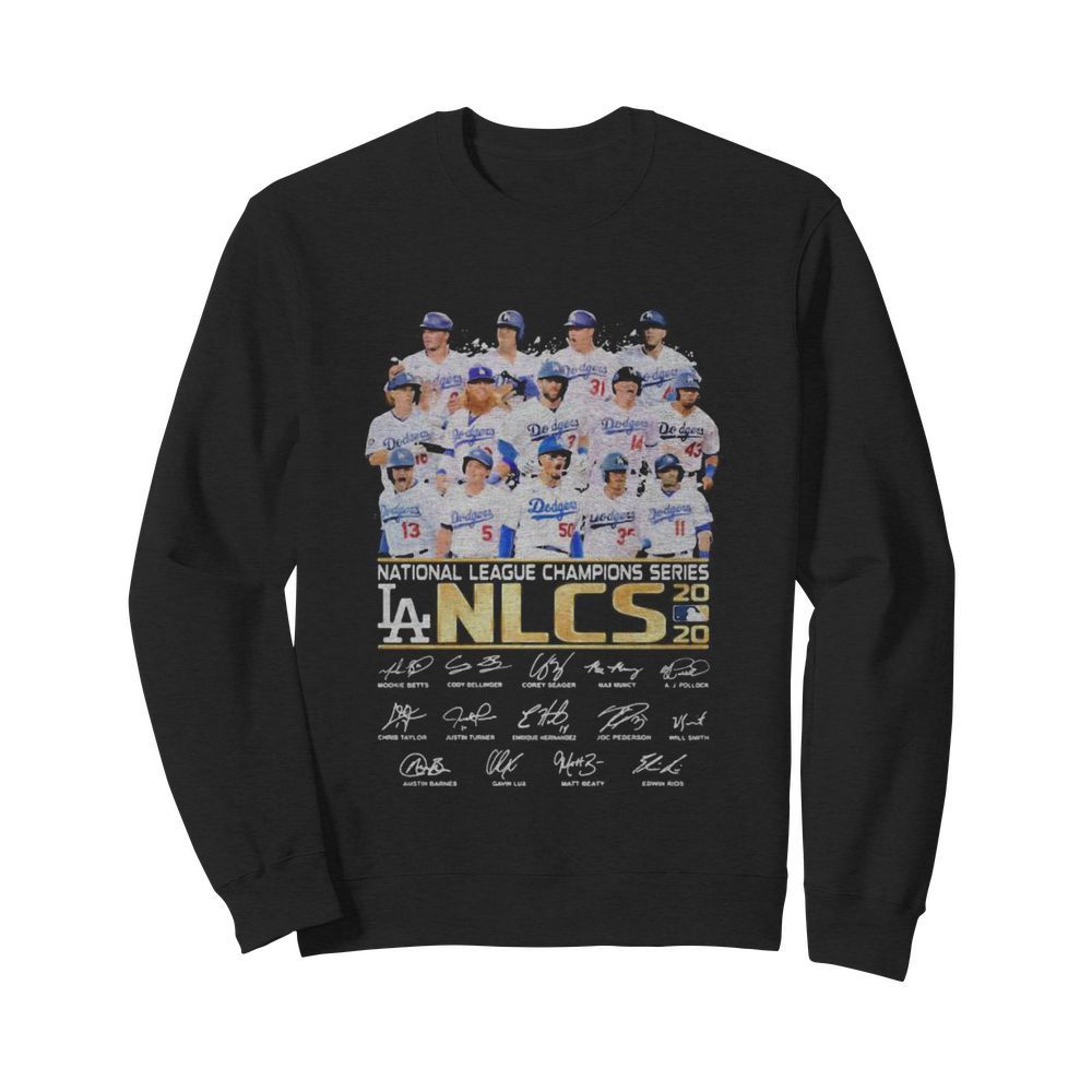 Los angeles dodgers national league champions series nlcs signatures  Unisex Sweatshirt