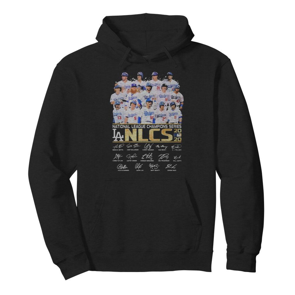 Los angeles dodgers national league champions series nlcs signatures  Unisex Hoodie