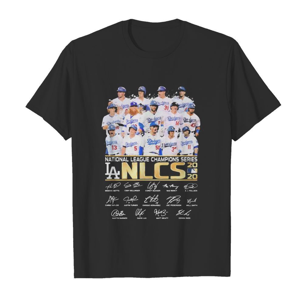 Los angeles dodgers national league champions series nlcs signatures  Classic Men's T-shirt