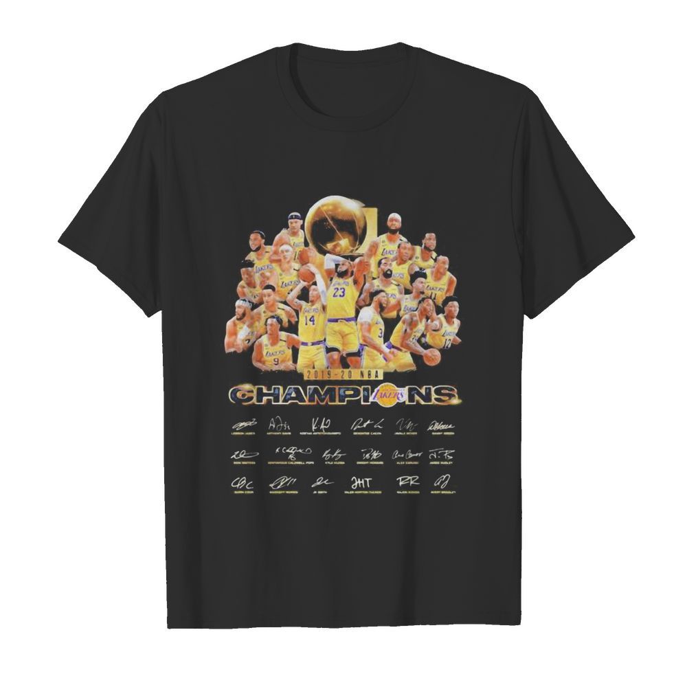 Los angeles lakers nba finals champions 2019 2020 signatures shirt