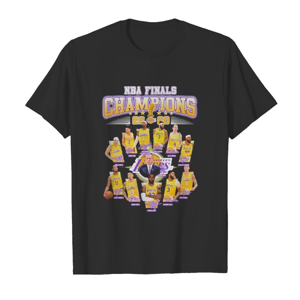 Los angeles lakers nba finals champions 2020 signatures shirt