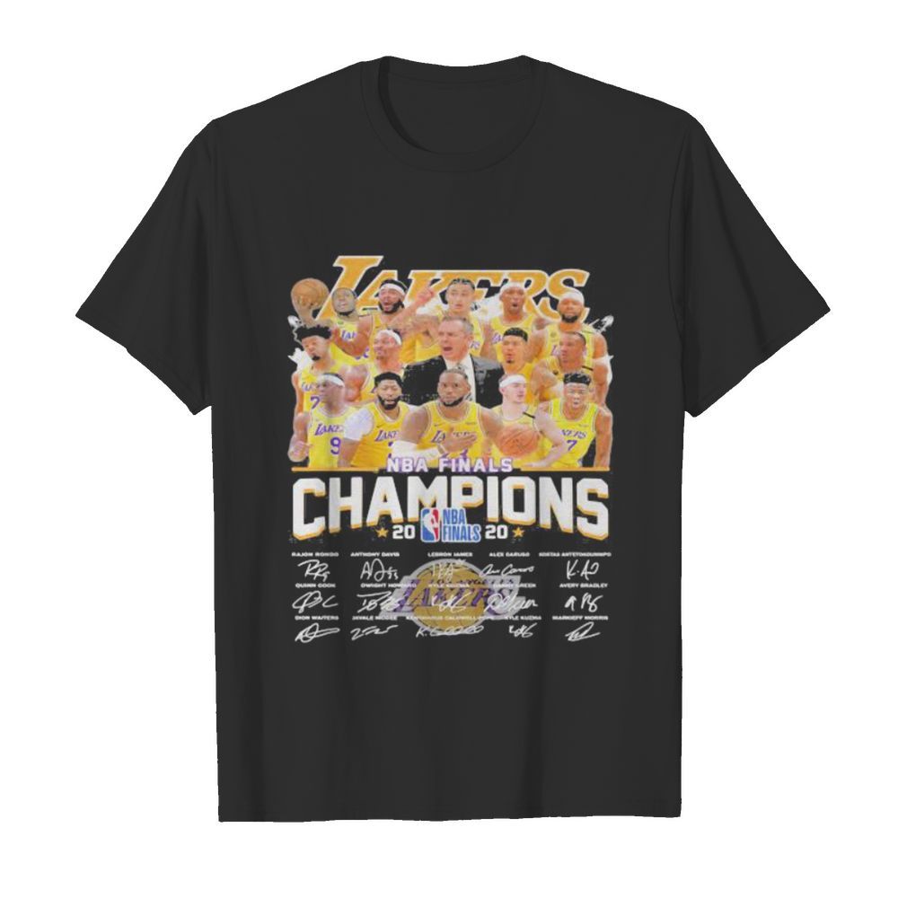 Los angeles lakers nba finals champions 2020 signatures stars shirt