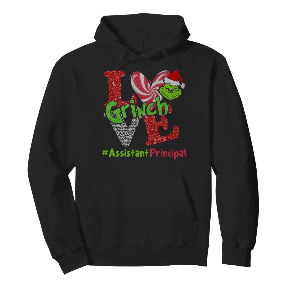 Love Grinch Assistant Principal Christmas  Unisex Hoodie