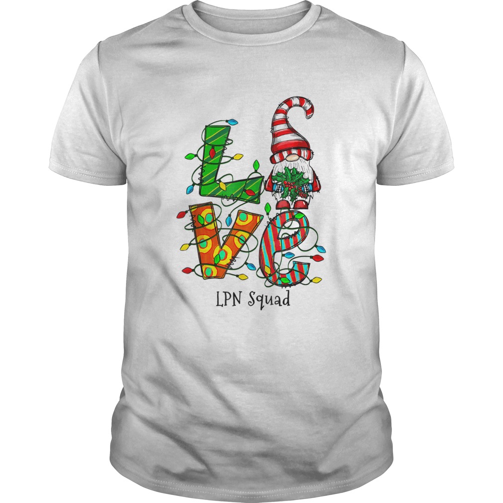 Love LPN Squad Gnome Nurse Christmas 2020 shirt