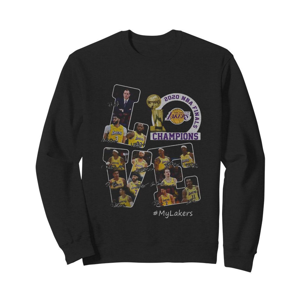 Love Las Angeles 2020 NBA Finals Champions Signature  Unisex Sweatshirt