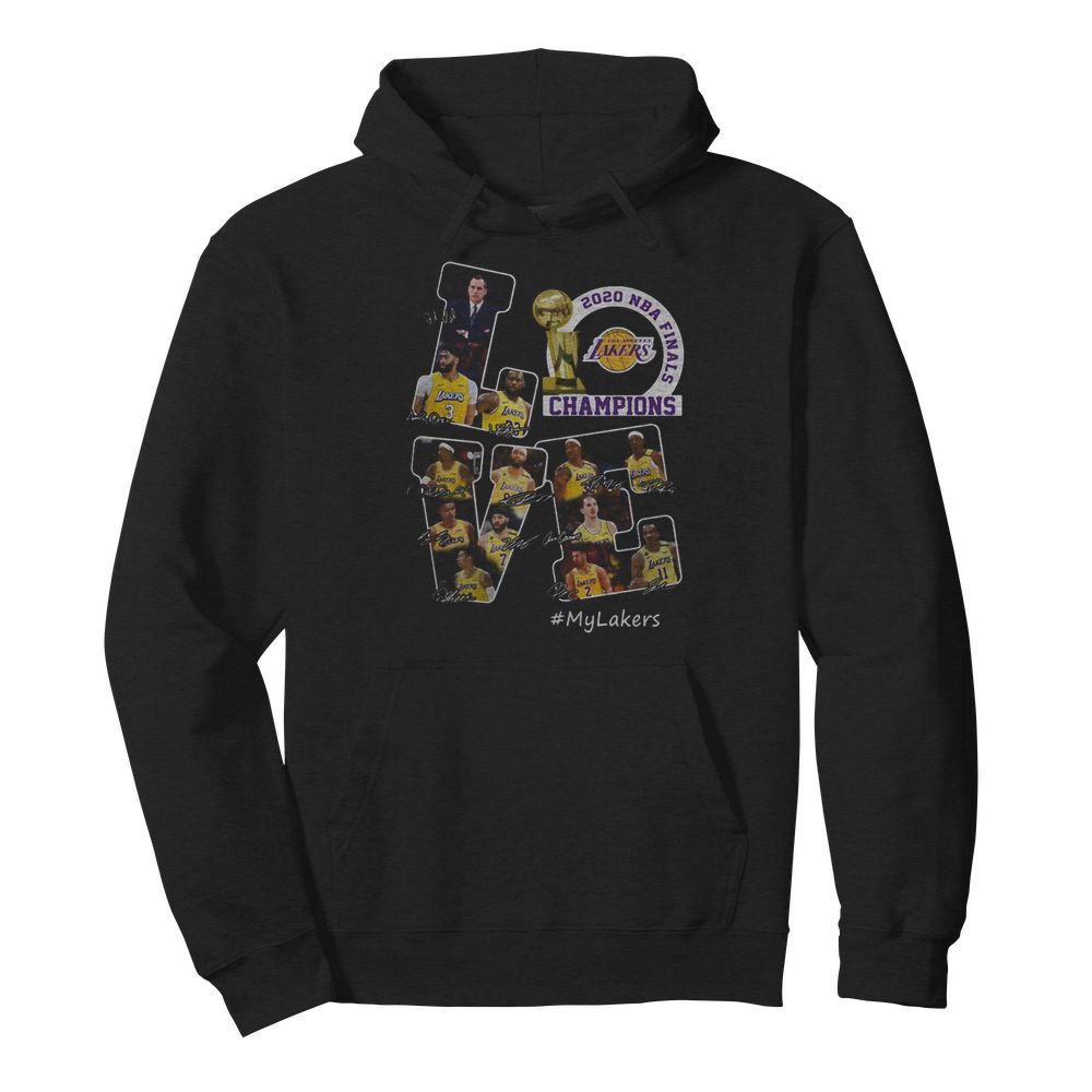 Love Las Angeles 2020 NBA Finals Champions Signature  Unisex Hoodie