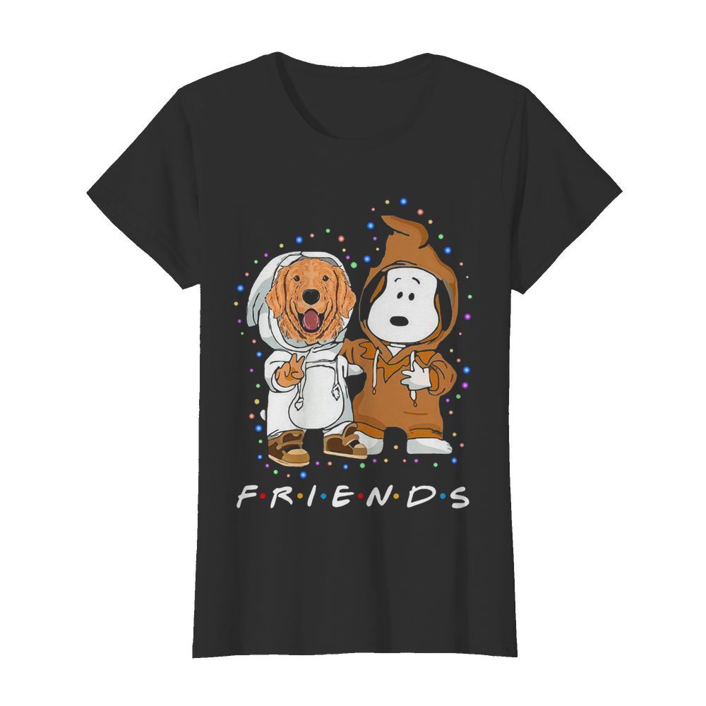 Lovely Golden Retriever And Snoopy Friends Light  Classic Women's T-shirt