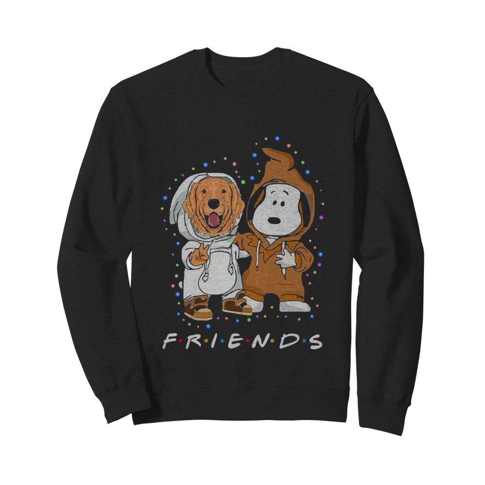 Lovely Golden Retriever And Snoopy Friends Light  Unisex Sweatshirt