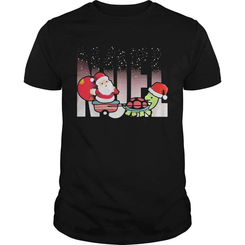 MERRY CHRISTMAS SANTA CLAUS RIDING TURTLE shirt