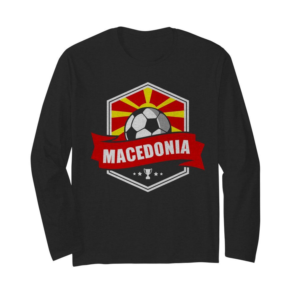 Macedonia soccer jersey kit 2020 2021 ball flag  Long Sleeved T-shirt 