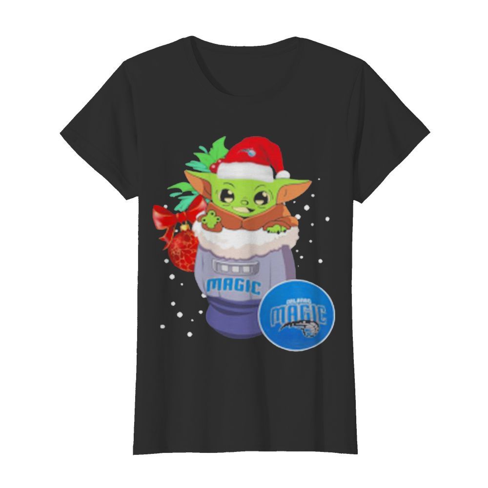 Magic Christmas Baby Yoda Star Wars NBA  Classic Women's T-shirt