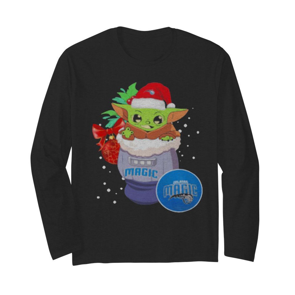 Magic Christmas Baby Yoda Star Wars NBA  Long Sleeved T-shirt 