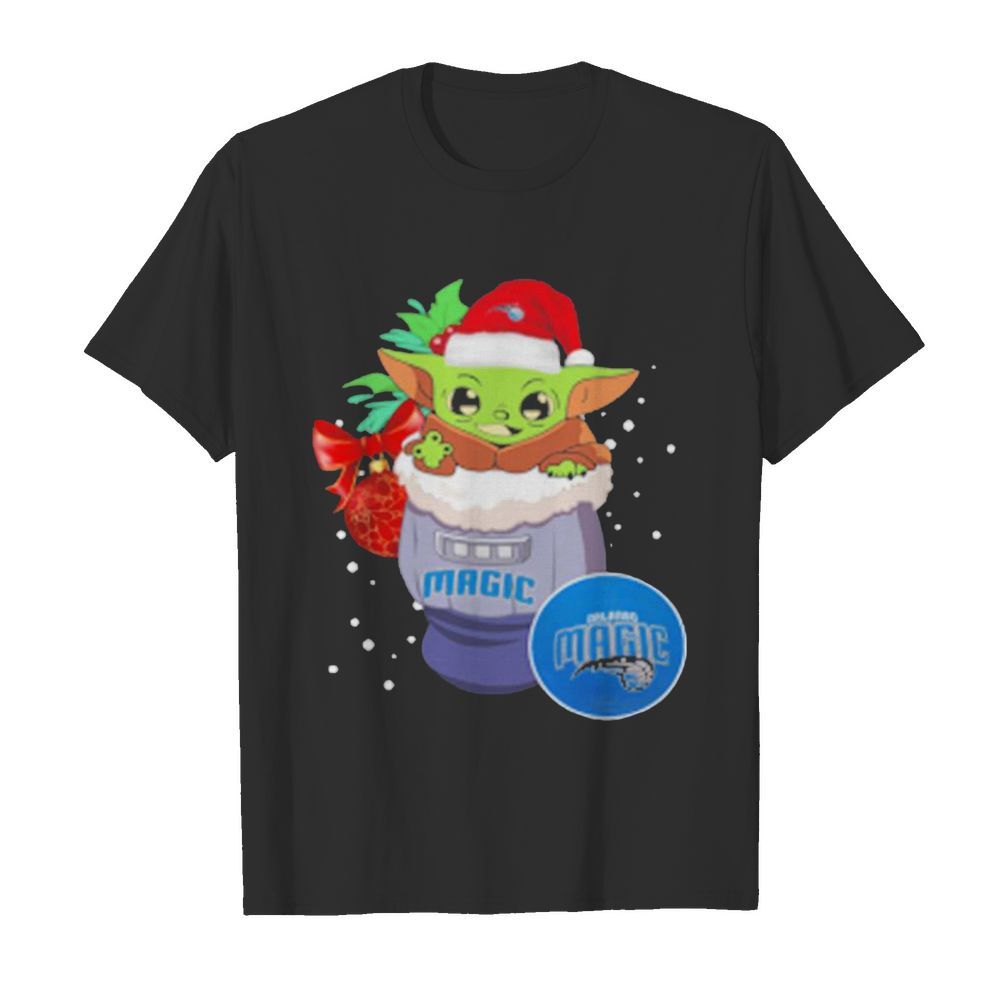 Magic Christmas Baby Yoda Star Wars NBA  Classic Men's T-shirt