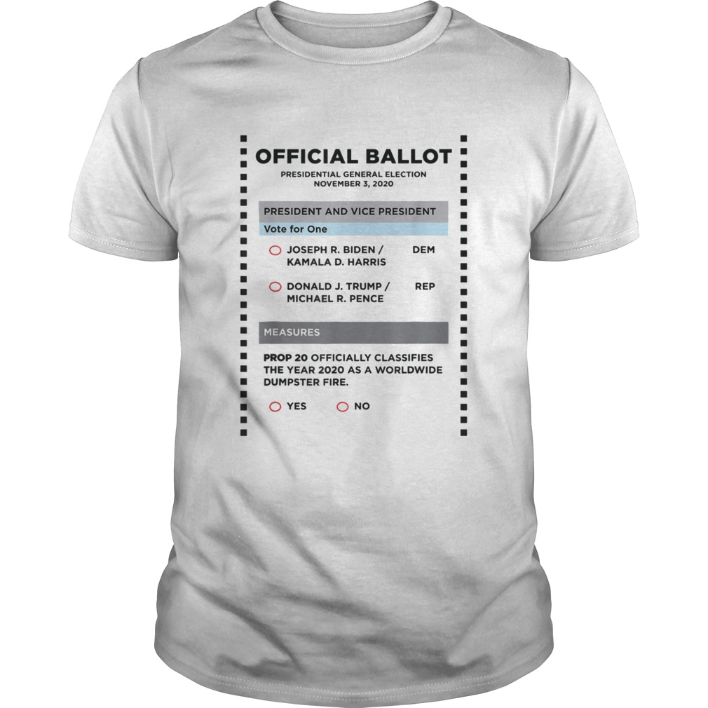 Mailin Ballot Male in Ballot Pun Halloween Costume shirt