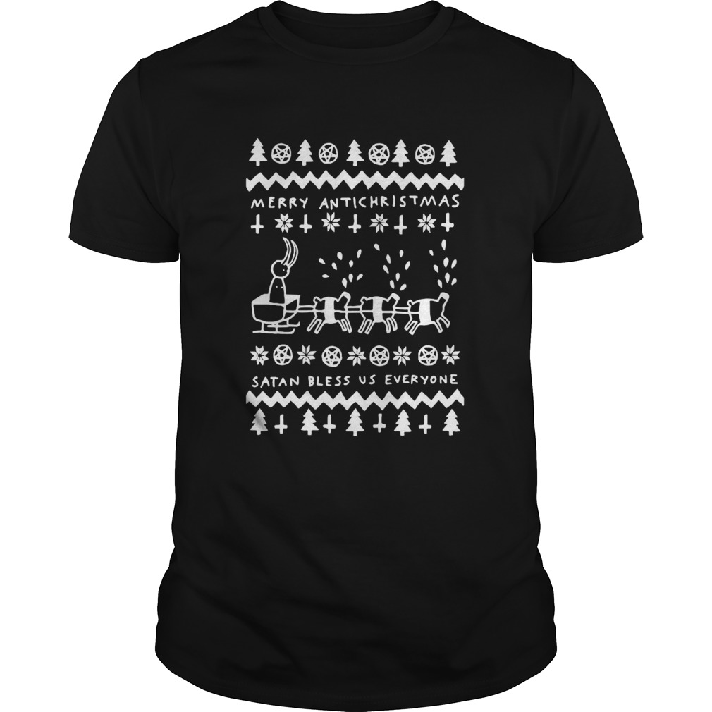 Merry Antichristmas Satan Bless Us Everyone Hugleikur Dagsson shirt