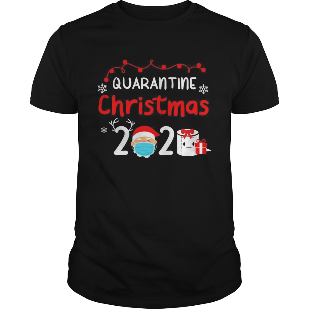 Merry Christmas 2020 quarantine Christmas Santa face mask 2020 shirt