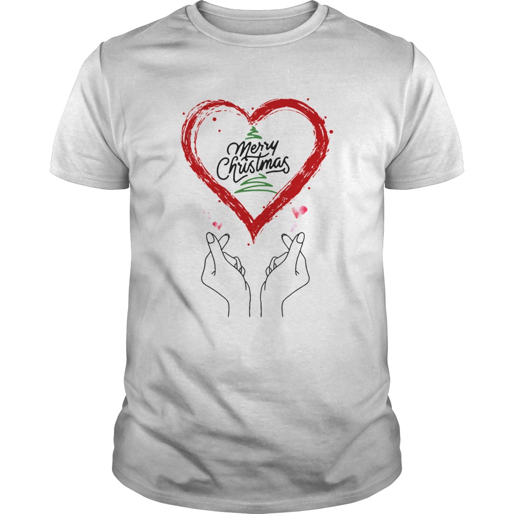 Merry Christmas Finger Heart shirt