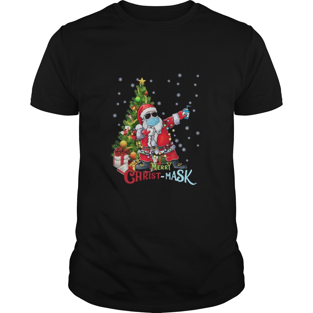 Merry Christmas Santa Dabbing Wearing Mask shirt