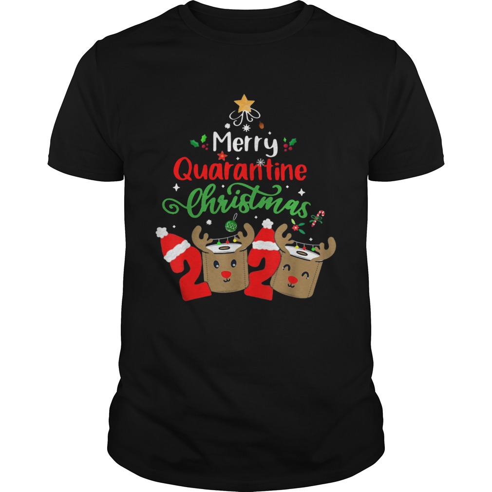 Merry Quarantine Christmas 2020 Xmas Reindeer Toilet Paper shirt