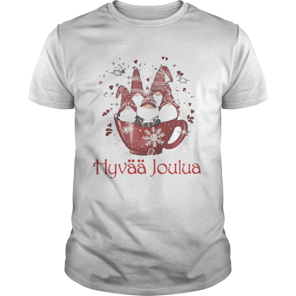 Merry christmas gnomes hyvaa joulua shirt