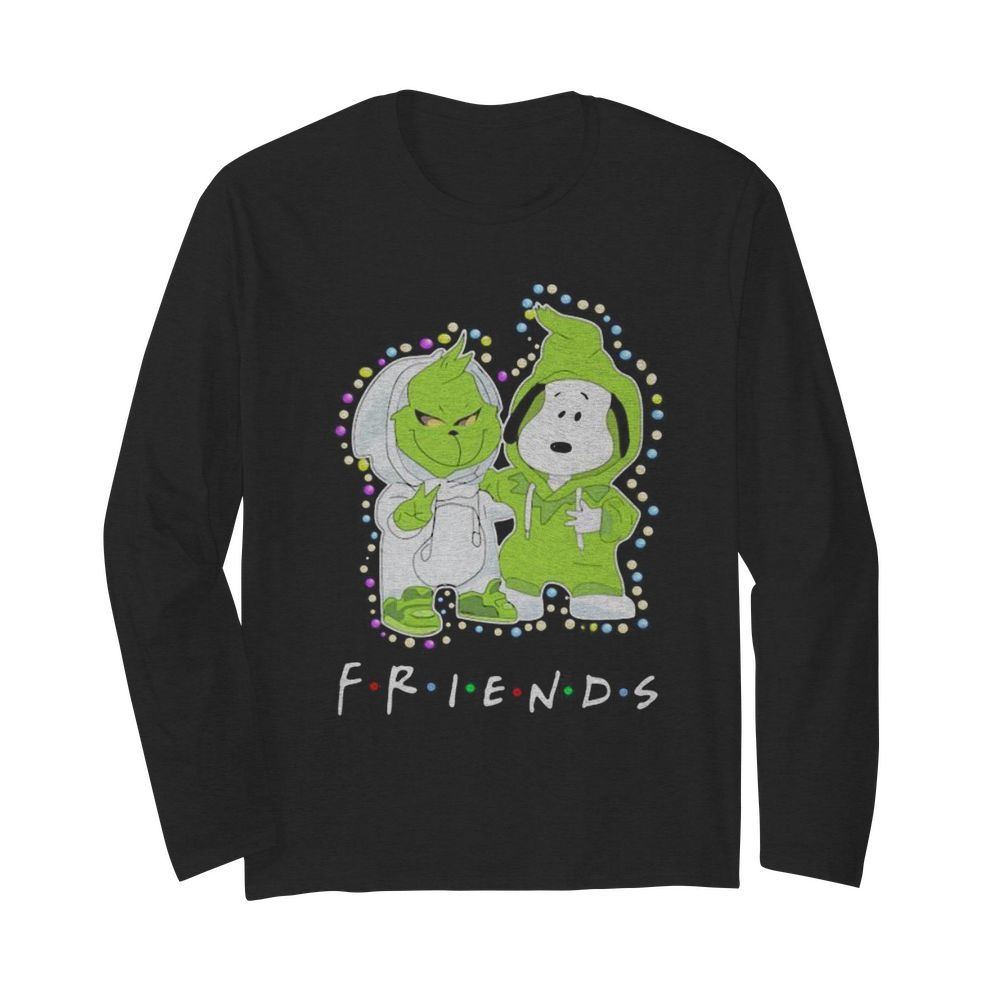 Merry christmas grinch and snoopy friends  Long Sleeved T-shirt 