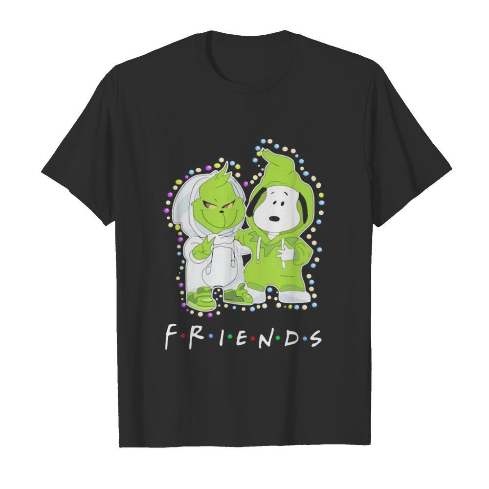 Merry christmas grinch and snoopy friends shirt