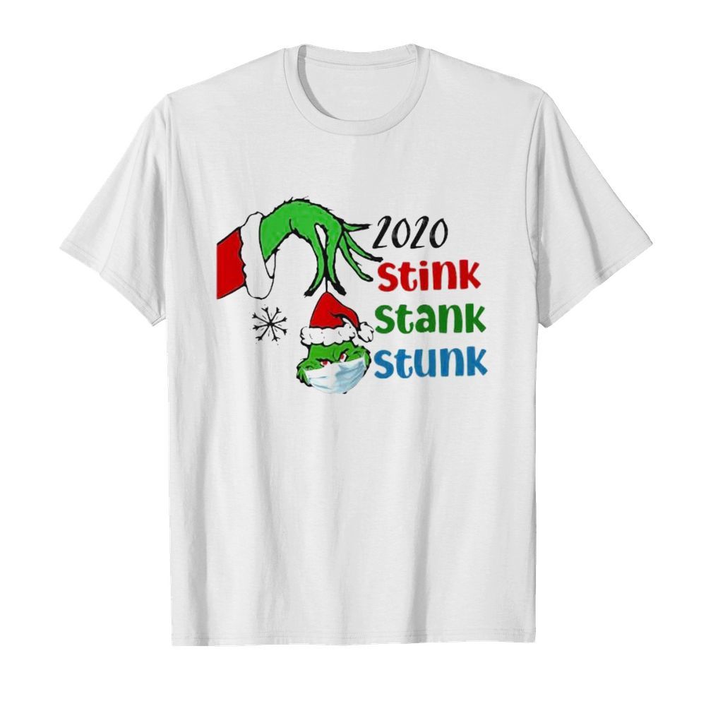 Merry christmas grinch wear mask 2020 stink stank stunk shirt