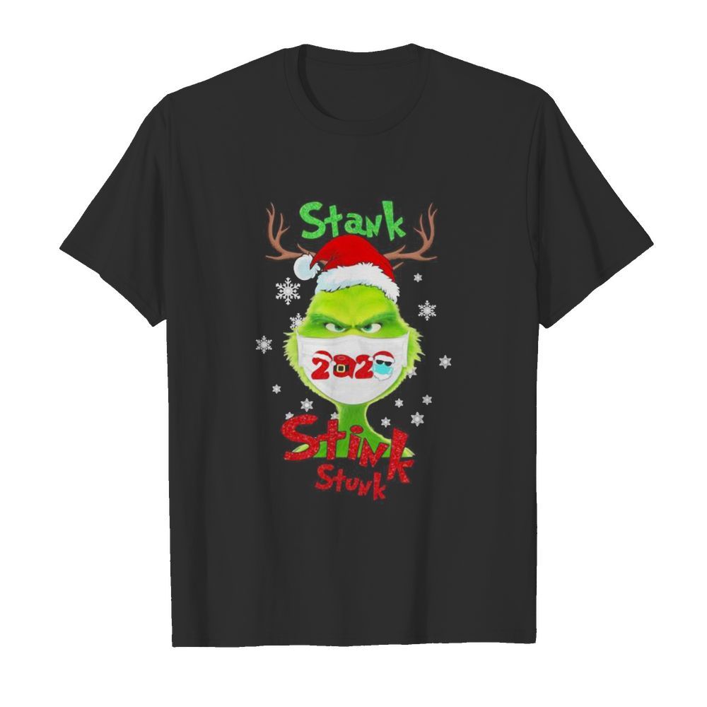 Merry christmas grinch wear mask stink stank stunk 2020 shirt