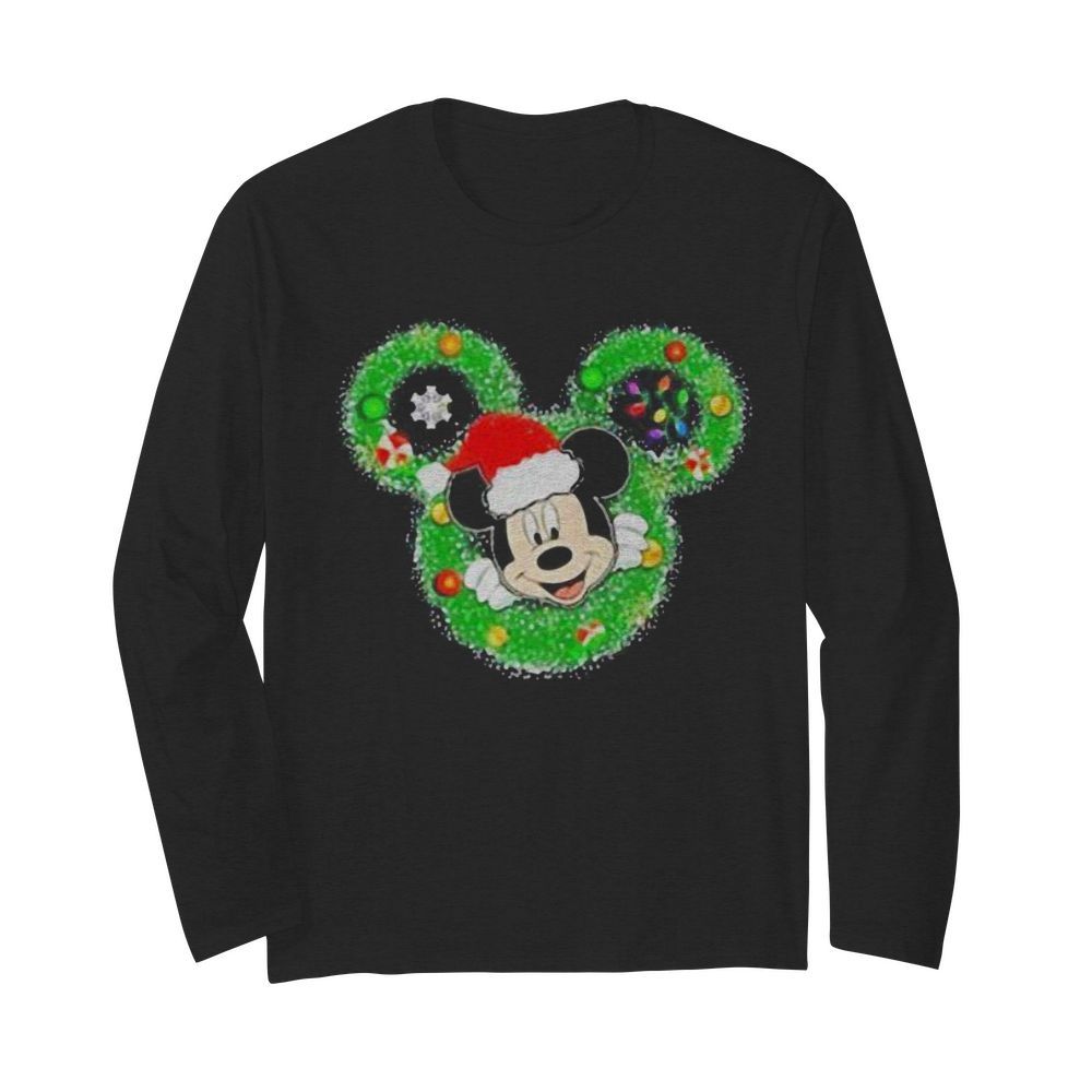 Merry christmas mickey mouse santa  Long Sleeved T-shirt 