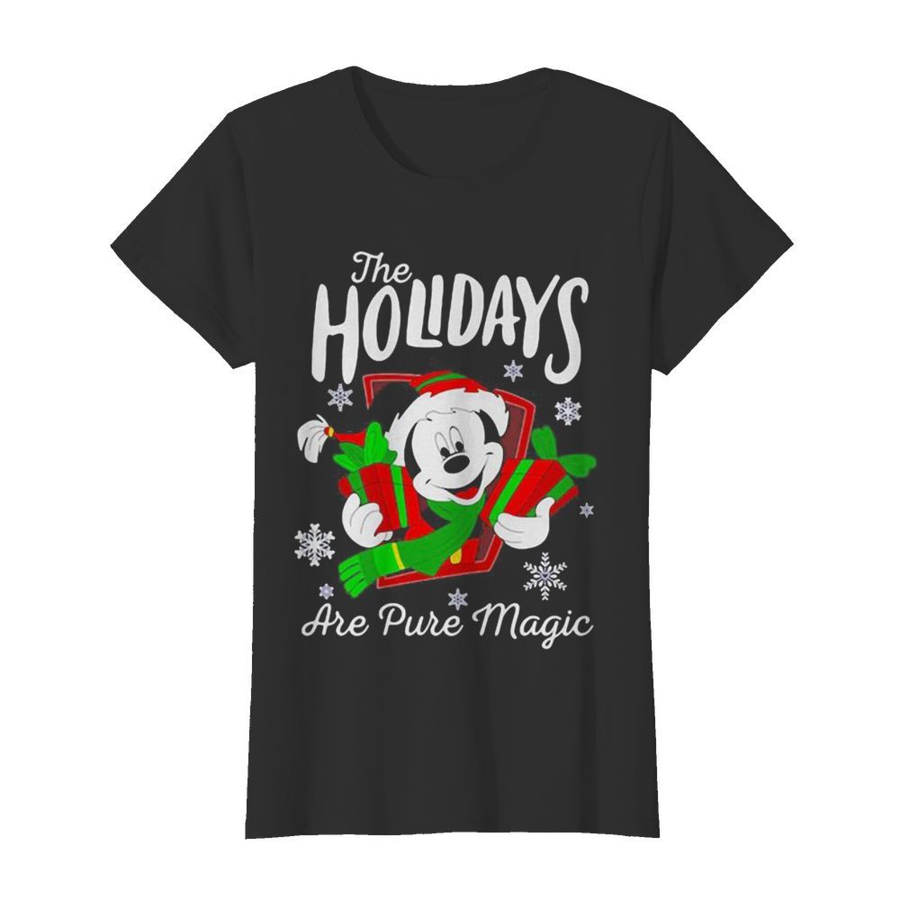 Merry christmas mickey mouse the holidays are pure magic  Classic Women's T-shirt