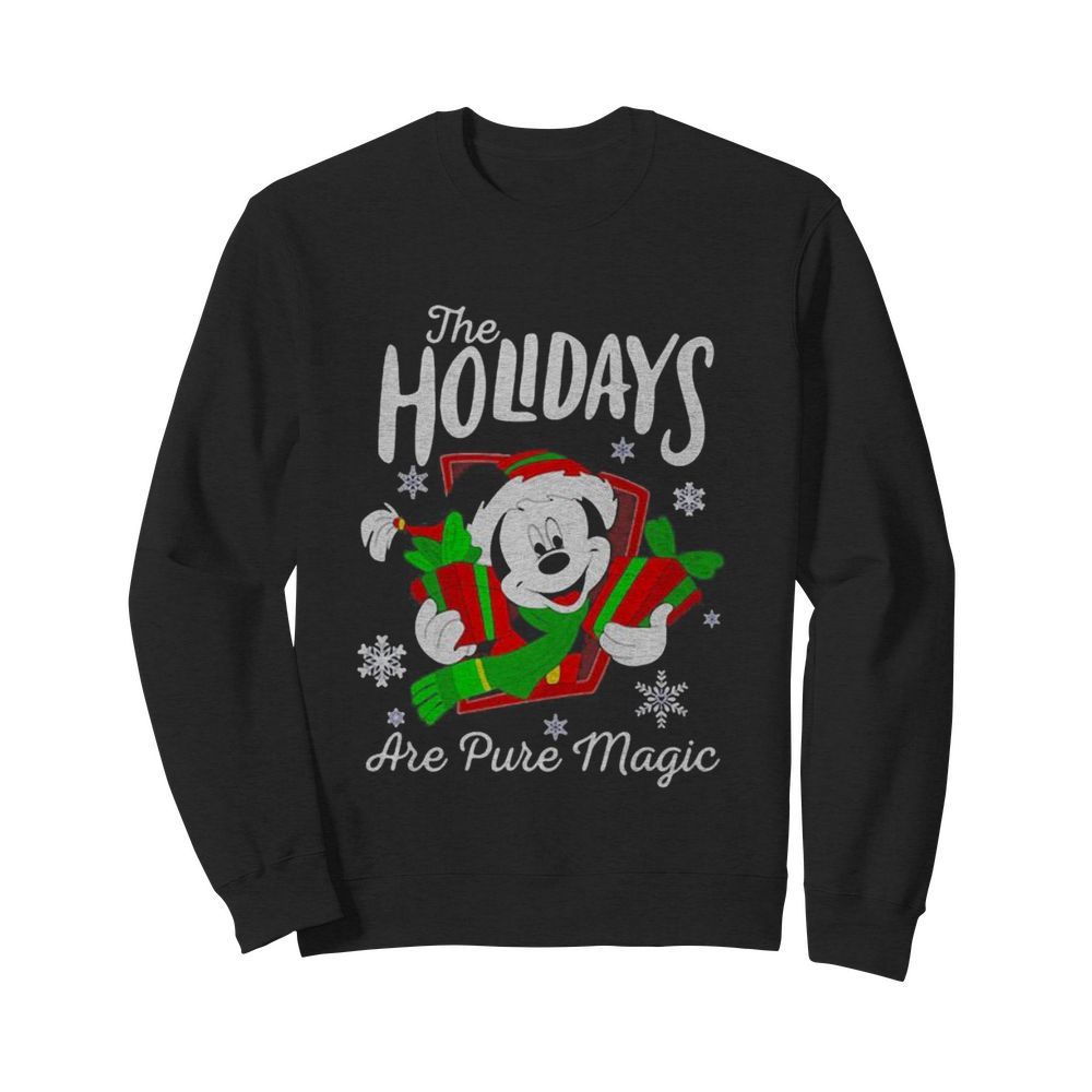 Merry christmas mickey mouse the holidays are pure magic  Unisex Sweatshirt