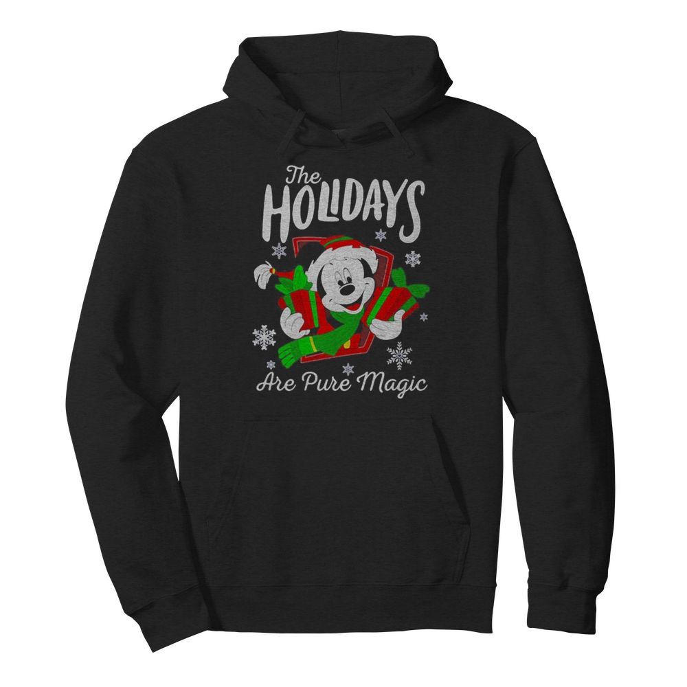 Merry christmas mickey mouse the holidays are pure magic  Unisex Hoodie