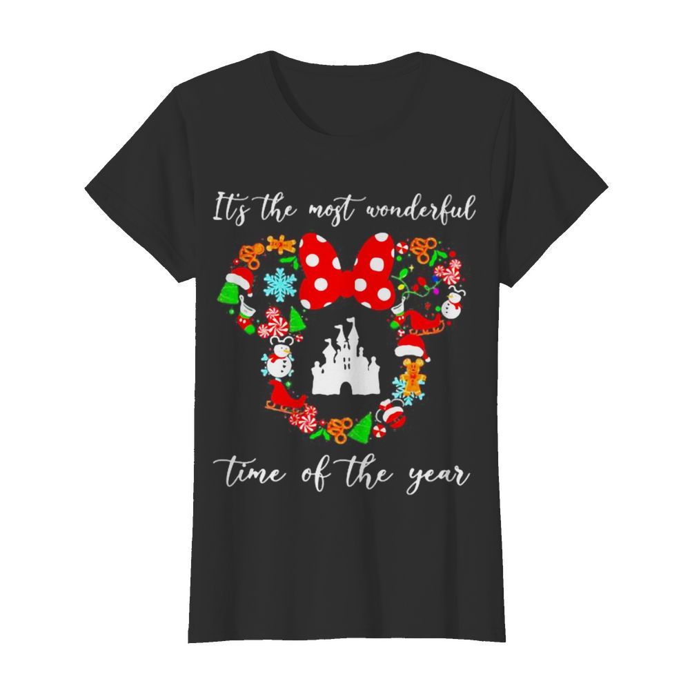 Merry christmas minnie mouse it’s the most wonderful time of the year  Classic Women's T-shirt