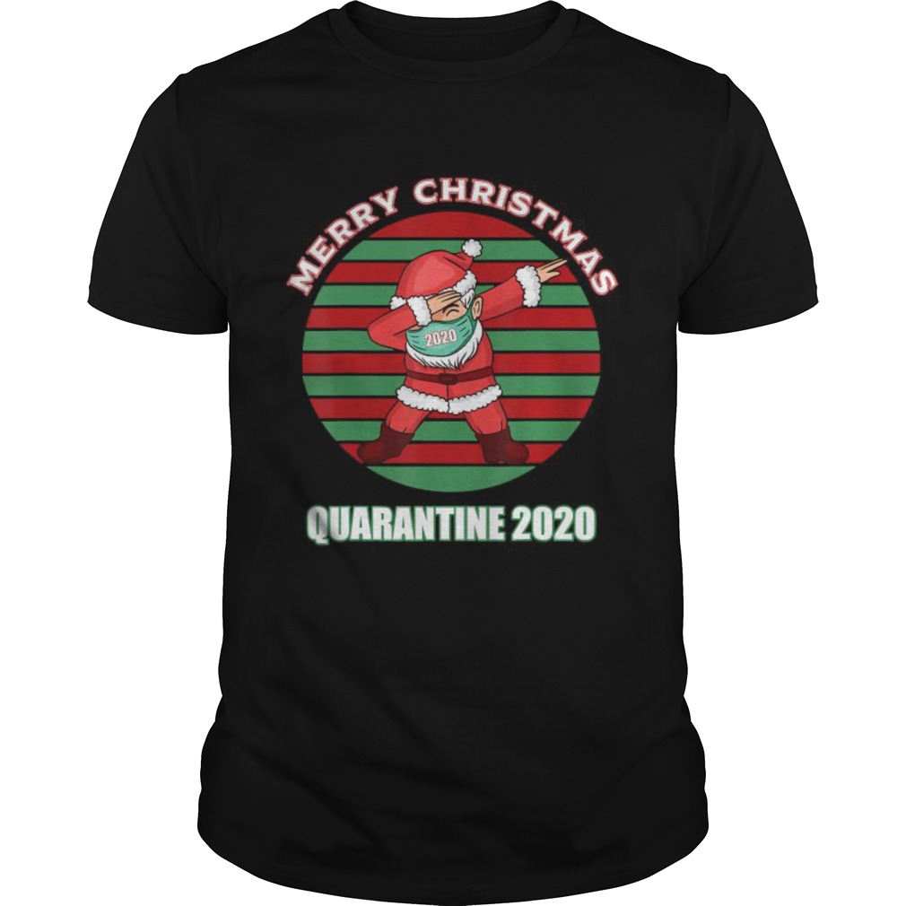 Merry christmas quarantine 2020 dabbing santa ugly vintage shirt