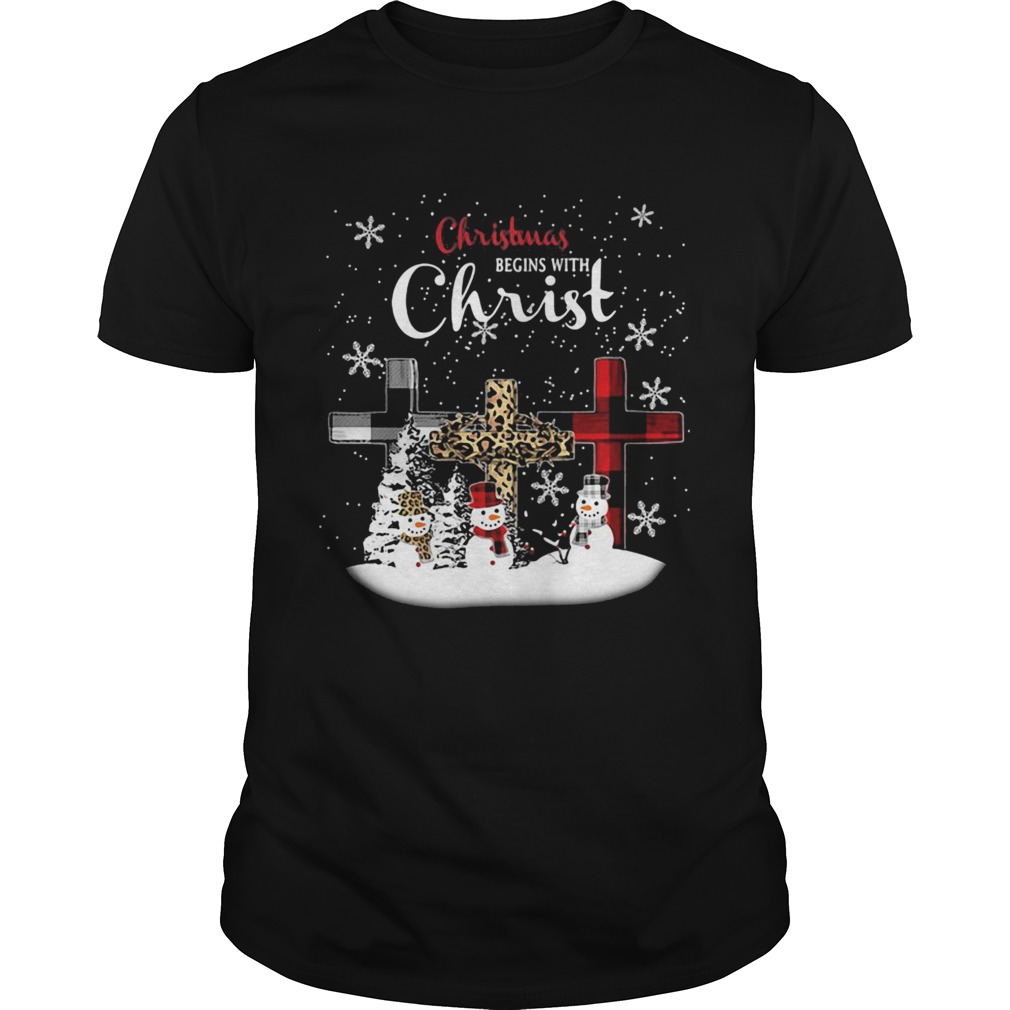 Merry christmas snowman leopard with christ 2020  Unisex